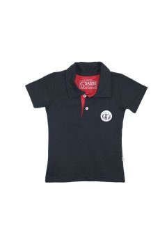 BABY LOOK POLO PIQUET PRETA EAB