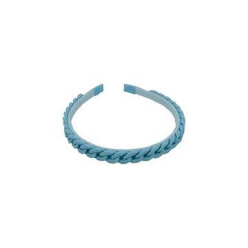 TIARA CORRENTE AZUL CLARO